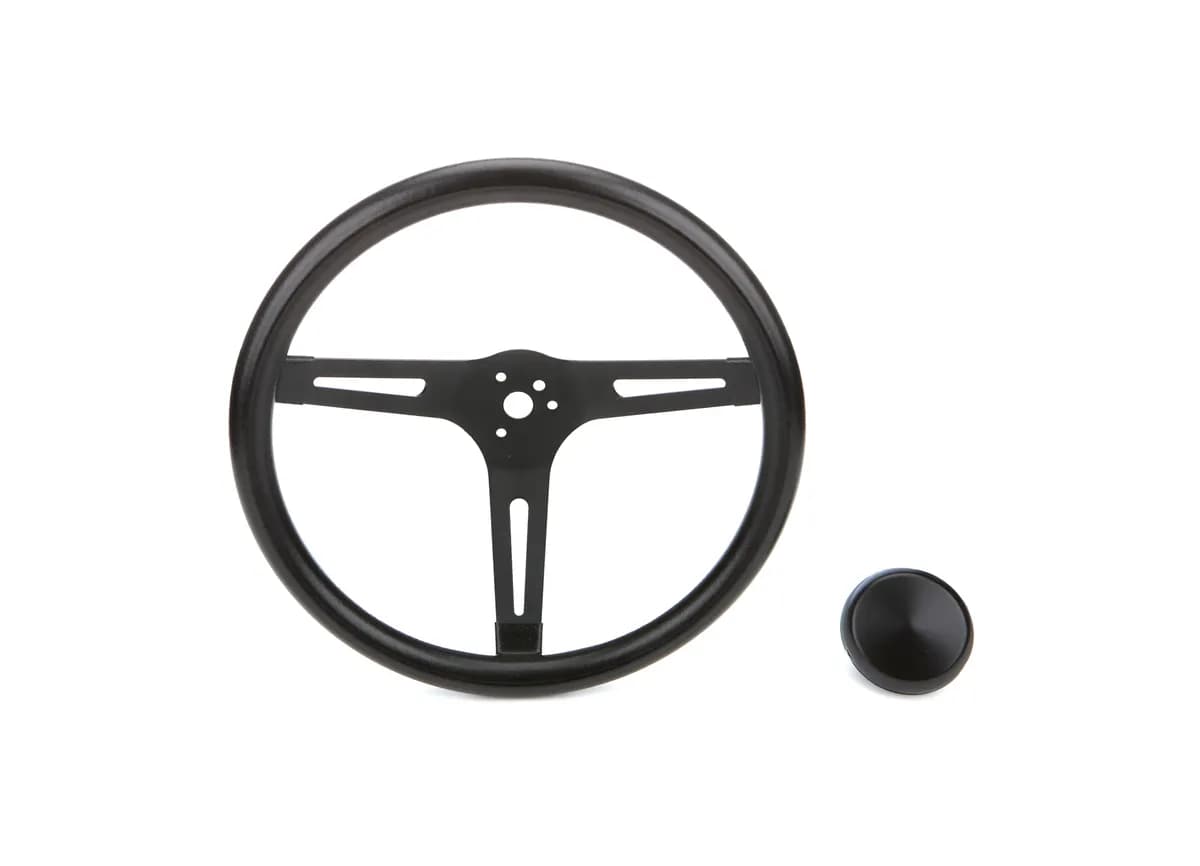 Classic Series Slotted Wheel; 13.5 in Diameter; Black Foam Rim; 3-Spoke; Black Spokes;
