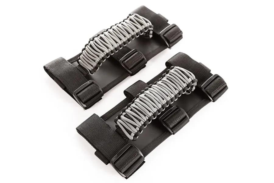 Paracord Grab Handles Gray/Black Pair