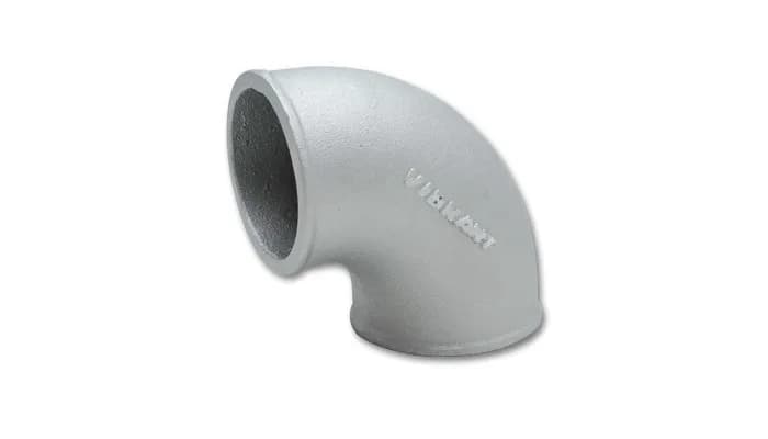 90 Degree Tight Radius Aluminum Bend; 3 in. OD; 0.625 in. Leg Length; 0.125 in. Wall Thickness; Cast Aluminum;