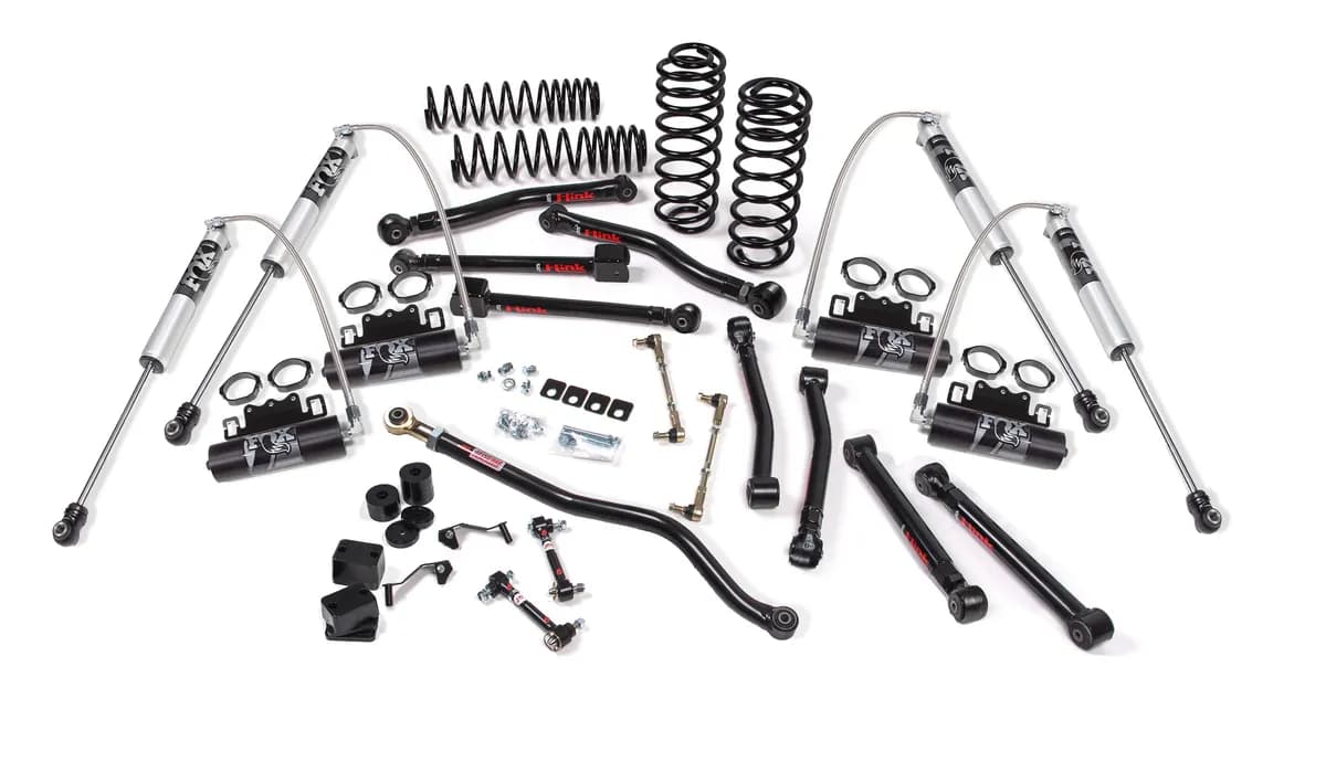 0718 Jeep JK Wrangler 2dr 3.5in Jkrawl Lift Kitfox 2.5 Pes R/R Dsc Shocks 4wd