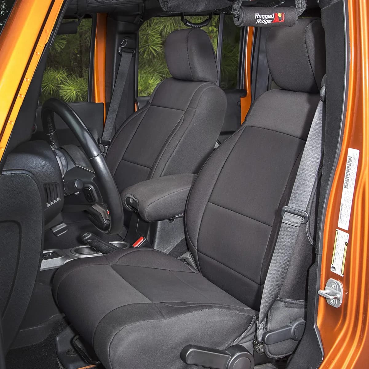 Seat Cover Kit Front Neoprene Black; 1118 Jeep Wrangler Jk