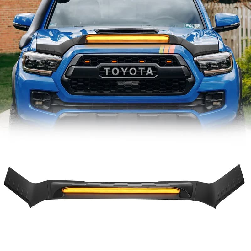 Hood Deflector with Turn Signal Lights for 2016-2023 Toyota Tacoma