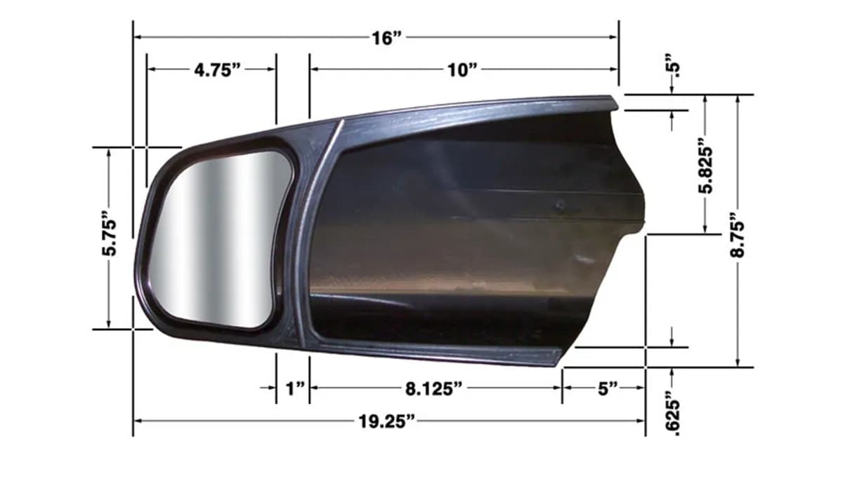 Custom Towing Mirror Set; Pair; Will Not Fit Mirror w/Turn Signal;