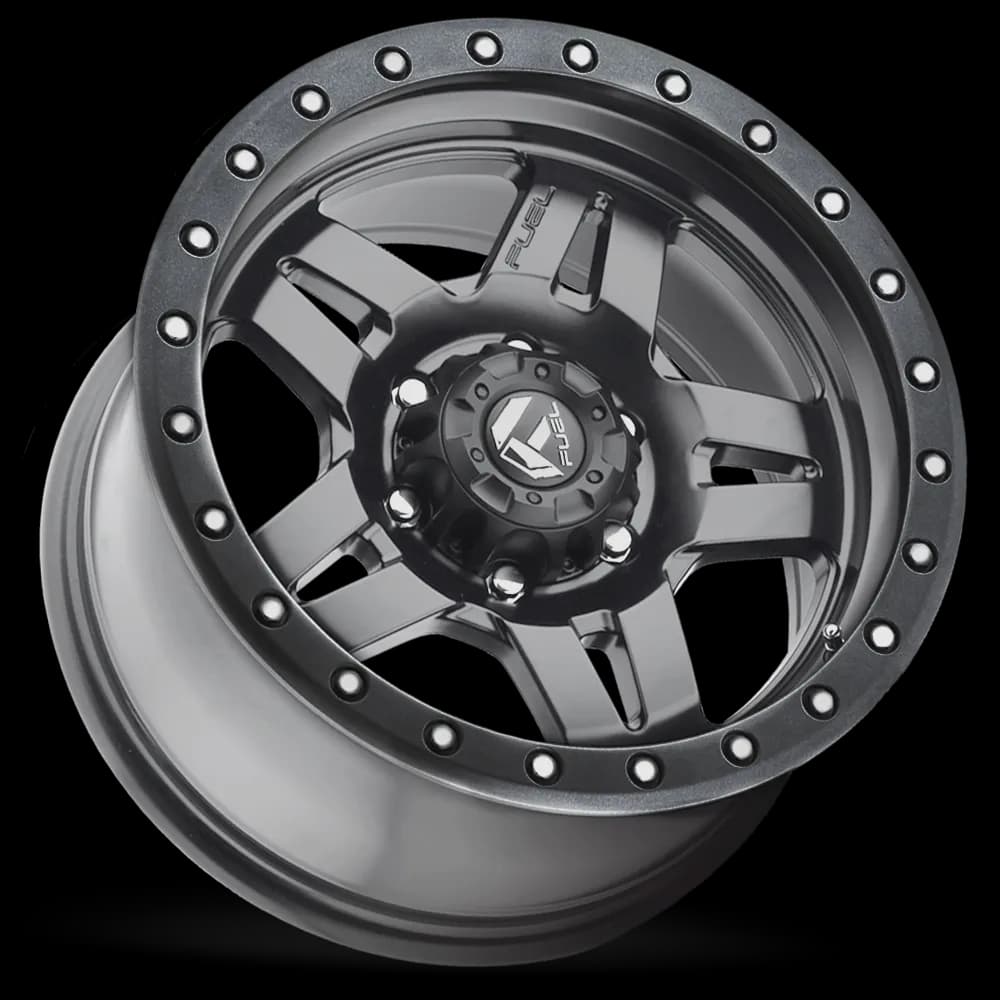Aluminum Wheels 18X9 Anza D558 5 On 127 Matte Gunmetal Gray 78.1 Bore 1 Offset 5 Spoke Fuel Off Road Wheels