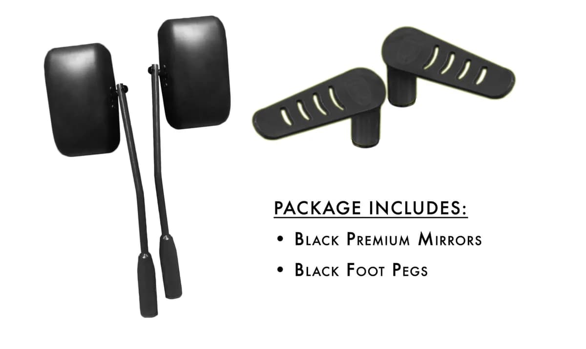 Steinjäger Exterior Accessories Gladiator JT 2019 to Present Mirror and Foot Peg Kit Black