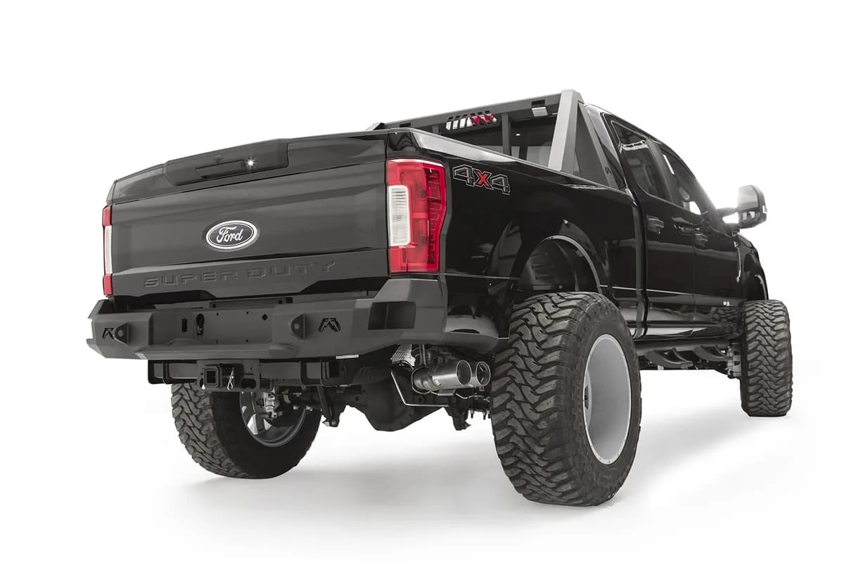 11-16 F250 F350 Fab Fours Black Steel Front Bumper w Pre-Runner Guard