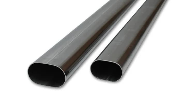 Straight Stainless Steel Tubing; 4 in. Nominal Pipe Size; 5 ft. Length; 304 Stainless Steel; Oval Tubing;