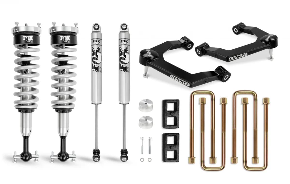3-Inch Performance Ball Joint Leveling Lift Kit With Fox Ps Coilover 2.0 Ifp Shocks for 2019-2024 Silverado/Sierra 1500 2WD/4WD Cognito