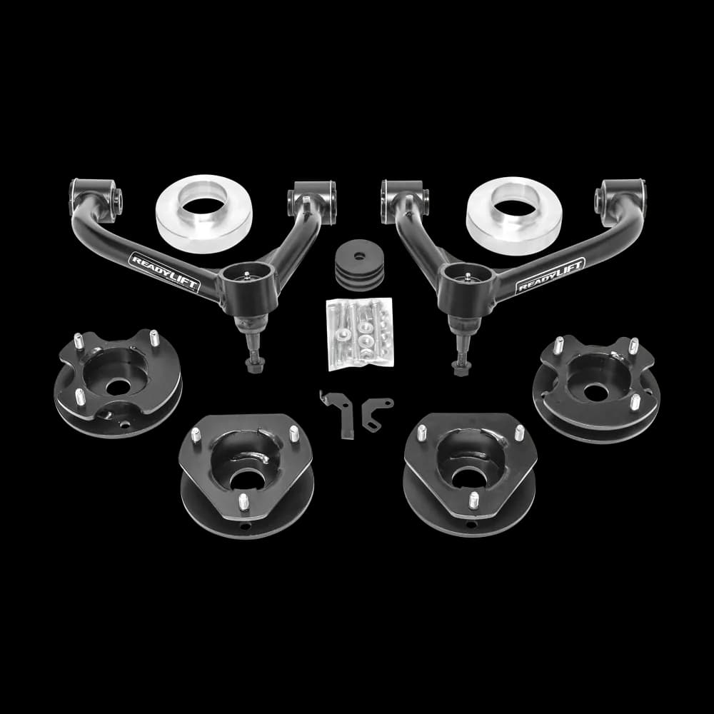 3.0in. F Strut Spacer-3.0in. R Strut and Preload Spacer Tube A-Arm use w/factory suspension (Non-Magnetic Ride)