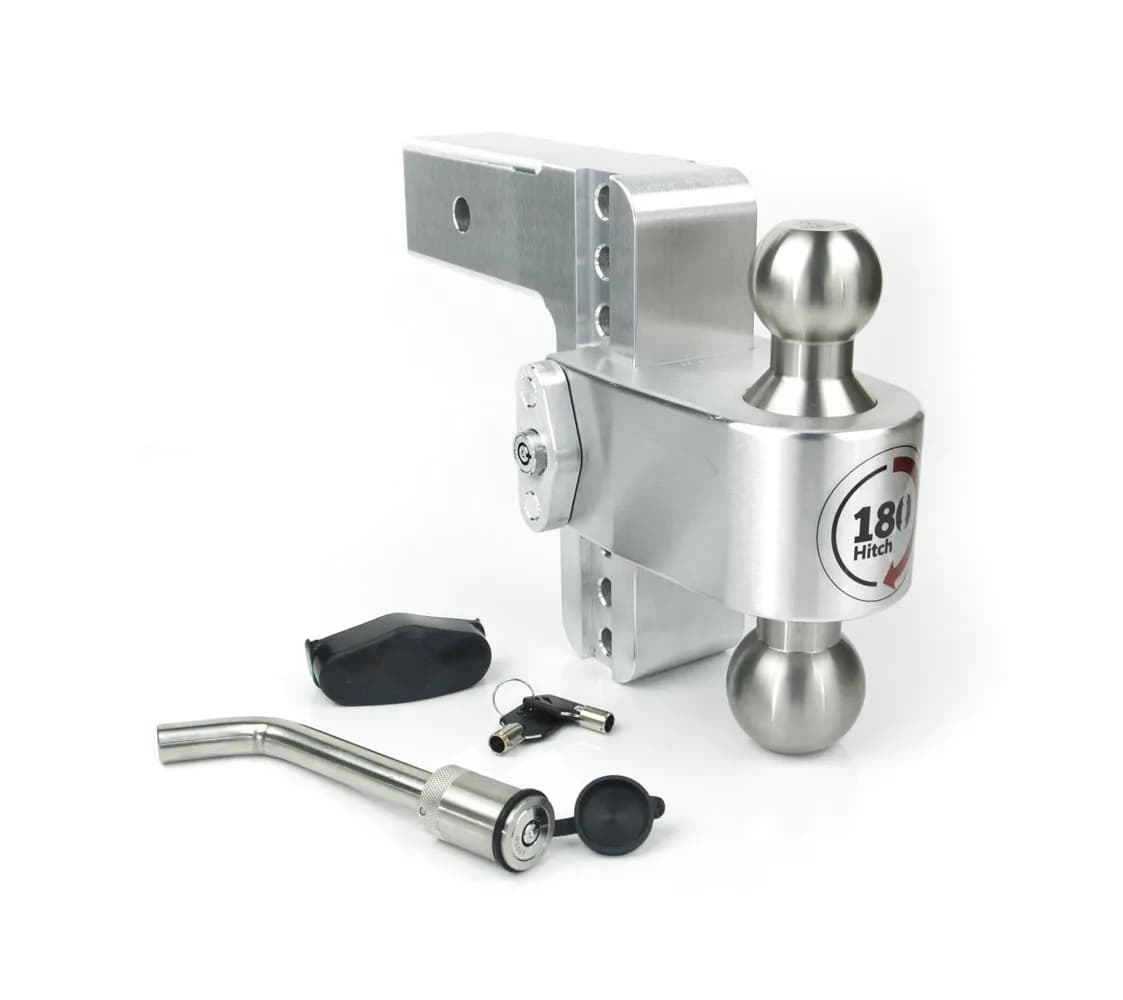 180 Hitch Stainless Steel 6in Drop Hitch With 2.5in Shank (10k/18.5k Grwr) Withws05 Keyed Alike