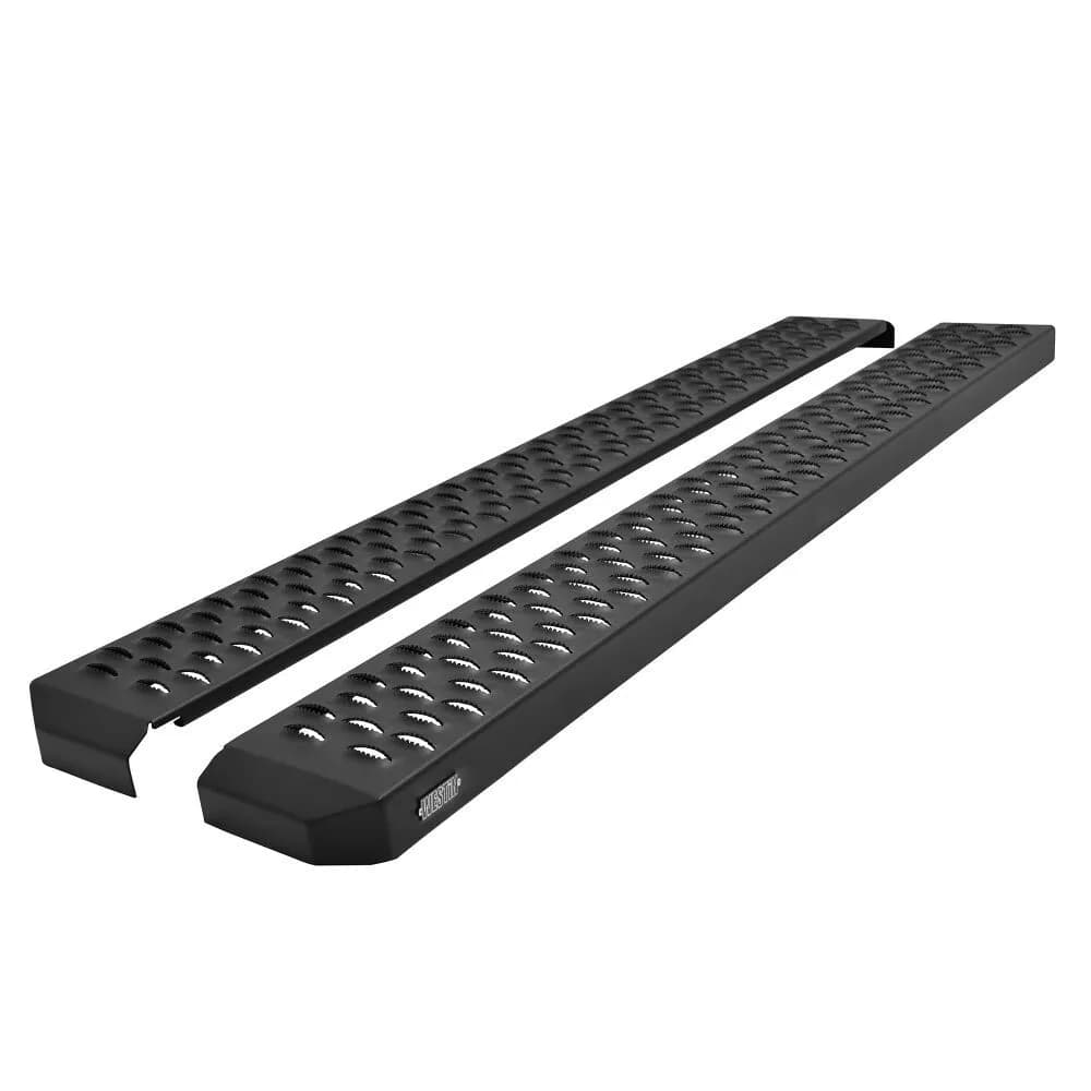 Textured Black Running Boards 54 Inches Textured Black Grate Steps Running Board (Brkt Sold Sep)