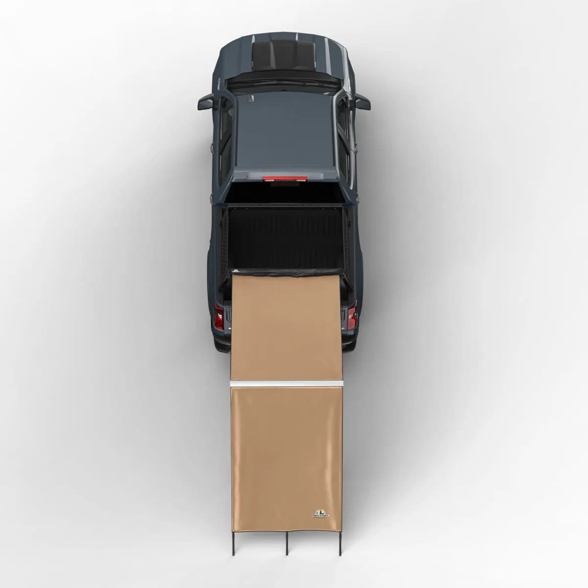 Truck or Car Awning Shade Wall, 4.5x6 Feet, Poly-Cotton Ripstop Fabric, Tan