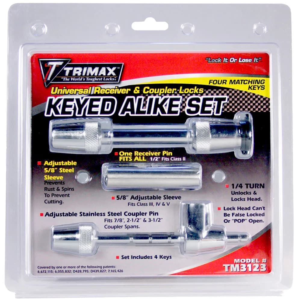 Ts32universal Receiver Lock & Tc123universal Coupler Lockkeyed Alike Set