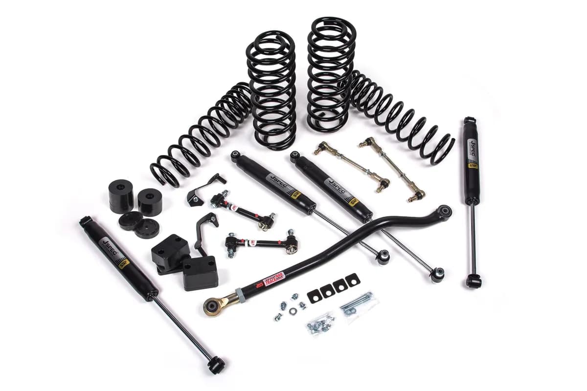 2018-2024 Jeep Wrangler JL J-Venture 3.5 Inch Lift Kit 4 Door w/Fox 2.0 Performance Series Shocks Standard Rate Coils JSPEC
