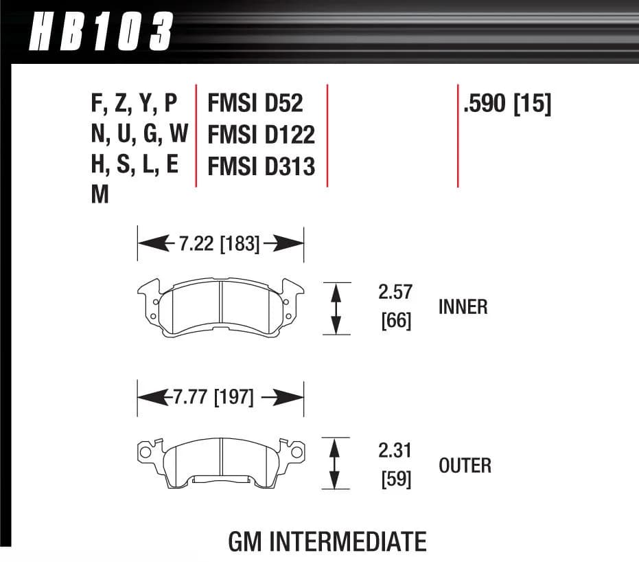 Overall Thickness: 15 mm Compound: DTC-30 GM Intermediate