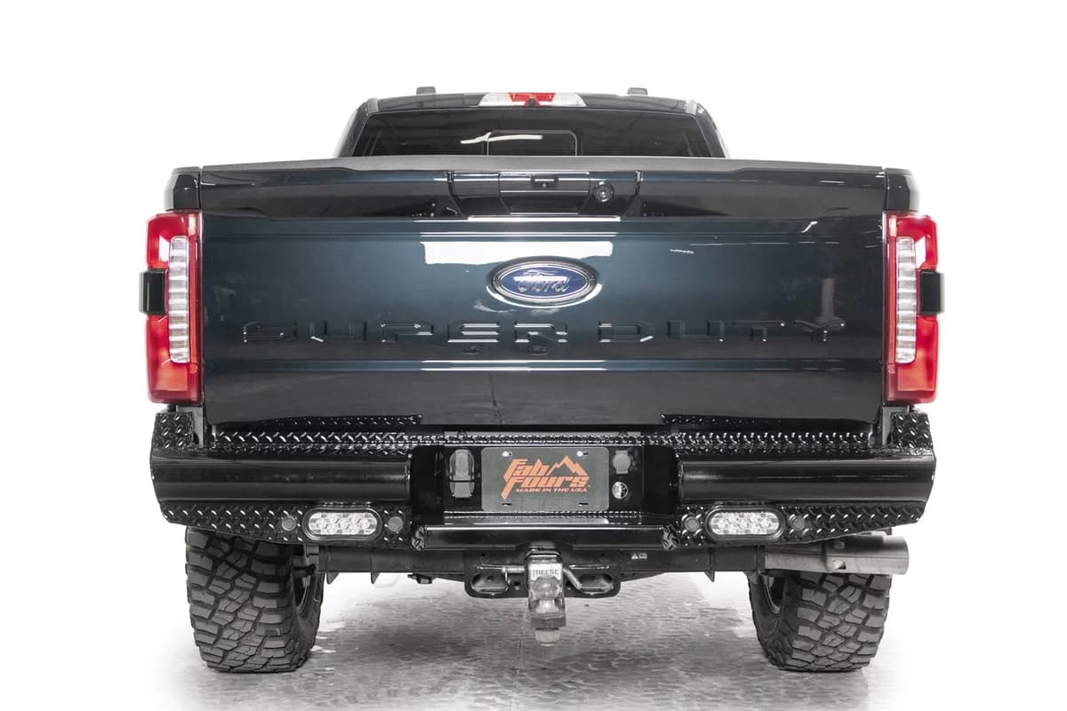 Ford Super Duty F250-F350 Black Steel Rear Bumper