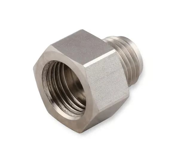 Earl's Hardline Adapter Reducer - Stainless Steel - 1/2"-20 Inverted Flare Male to 9/16"-18 Inverted Flare Female for 3/16" Tubing