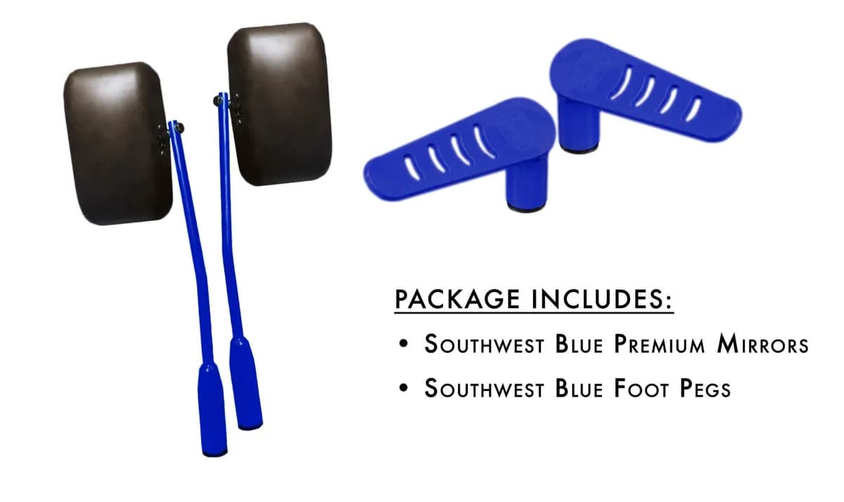 Steinjäger Exterior Accessories Gladiator JT 2019 to Present Mirror and Foot Peg Kit Southwest Blue