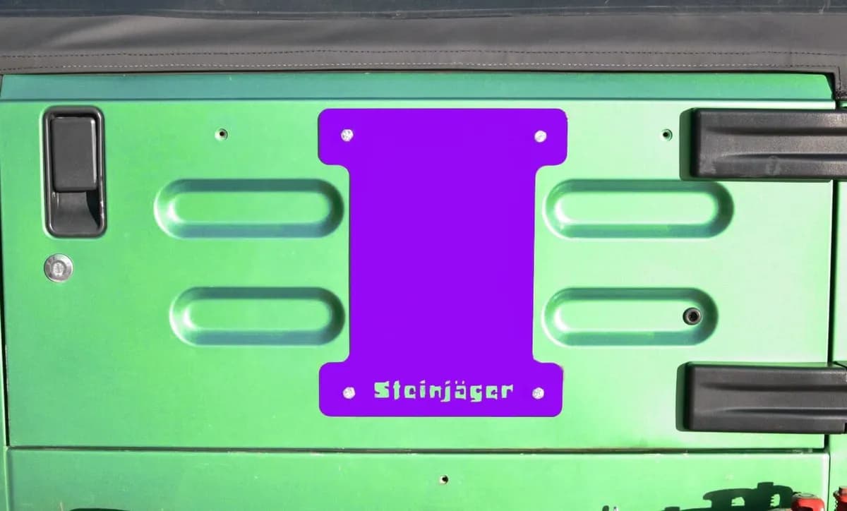 Steinjäger Wheels and Tires Wrangler TJ 1997-2006 Spare Tire Delete Plate Sinbad Purple