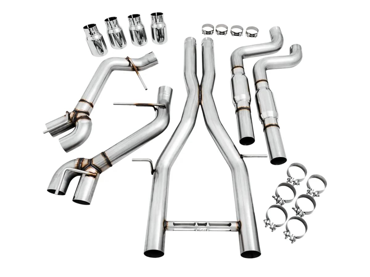 AWE Touring Edition Axle-back Exhaust for Gen6 Camaro SS / ZL1 / LT1 - Diamond Black Tips (Quad Outlet)