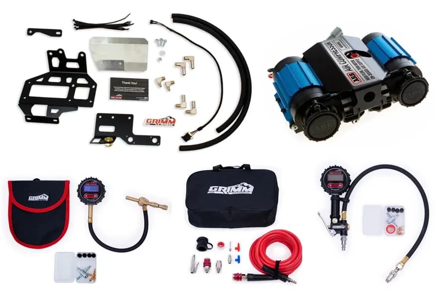 Grimm Offroad Under Hood Compressor Mount w/ Compressor and Accessories Package - JT/JL