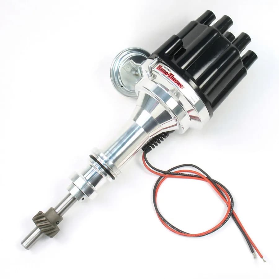 PerTronix Billet Distributor for Ford 351W Engines (Ignitor II) with Vacuum / Mechanical Advance - Black / Female - D131700