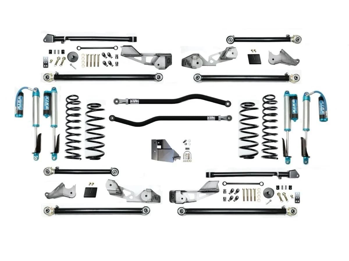 4.5 Inch Lift Heavy Duty Gas 392 High Clearance Long Arm Jeep Wrangler JL Suspension System ( 4 Door Only ) - Dom Tube / no Shocks / Front / Rear Track Bars