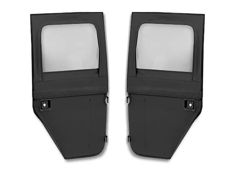 Full Fabric Doors Jeep '20-26 Gladiator '18-26 Wrangler JL Rear Black Twill Bestop