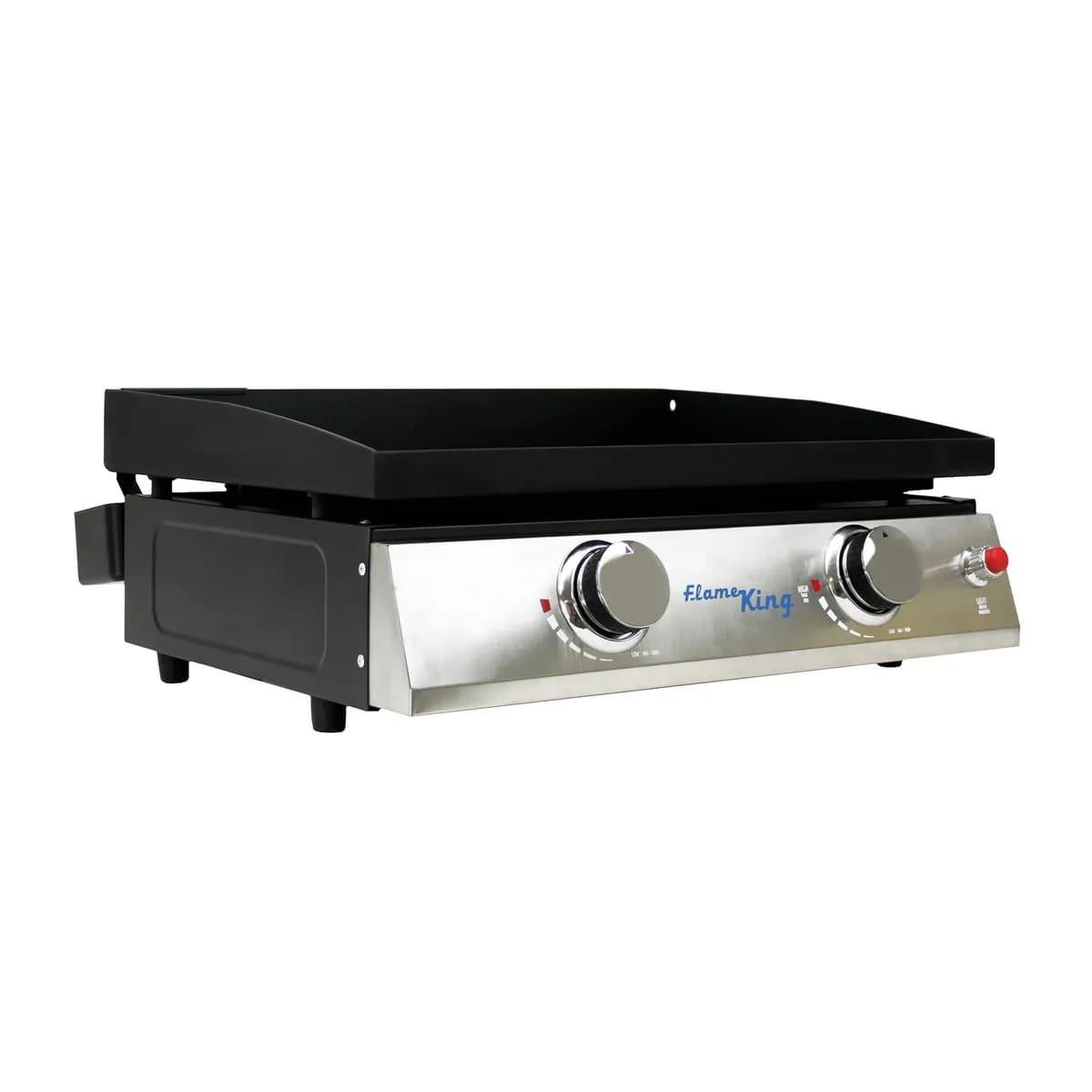 2burner Propane Tabletop 22in Heavy Duty Flat Top Cast Iron Griddle Grill Stat
