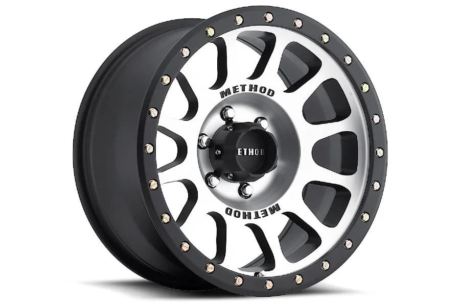 Aluminum Wheels 18x9 NV MR305 Bolt Pattern 6 On 139.7 Offset 0 Lip Size 1.34 Black BM Machined Face-Black Street Loc Method