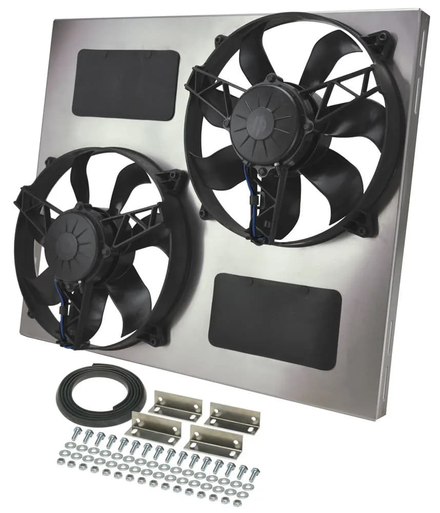 Derale 16835 Powerpack - High Output Dual 11 Electric RAD Fan/Aluminum Shroud Kit