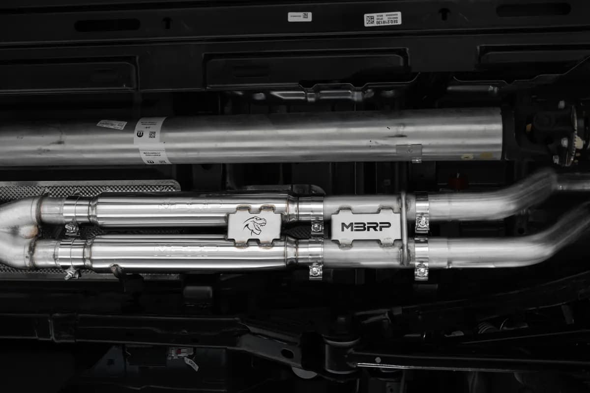 2021-24 RAM Trx T304 Stainless Steel 3 Inch Cat-Back Dual Split Rear With Carbon Fiber Tips Race Version Exhaust System Mbrp