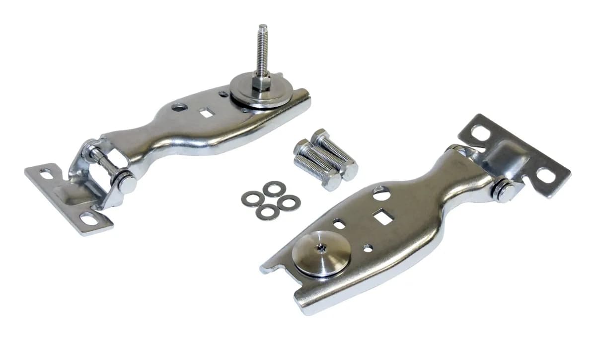 RT Off-Road Stainless Steel Liftgate Glass Hinge Kit For 2007-2018 Jeep JK Wrangler
