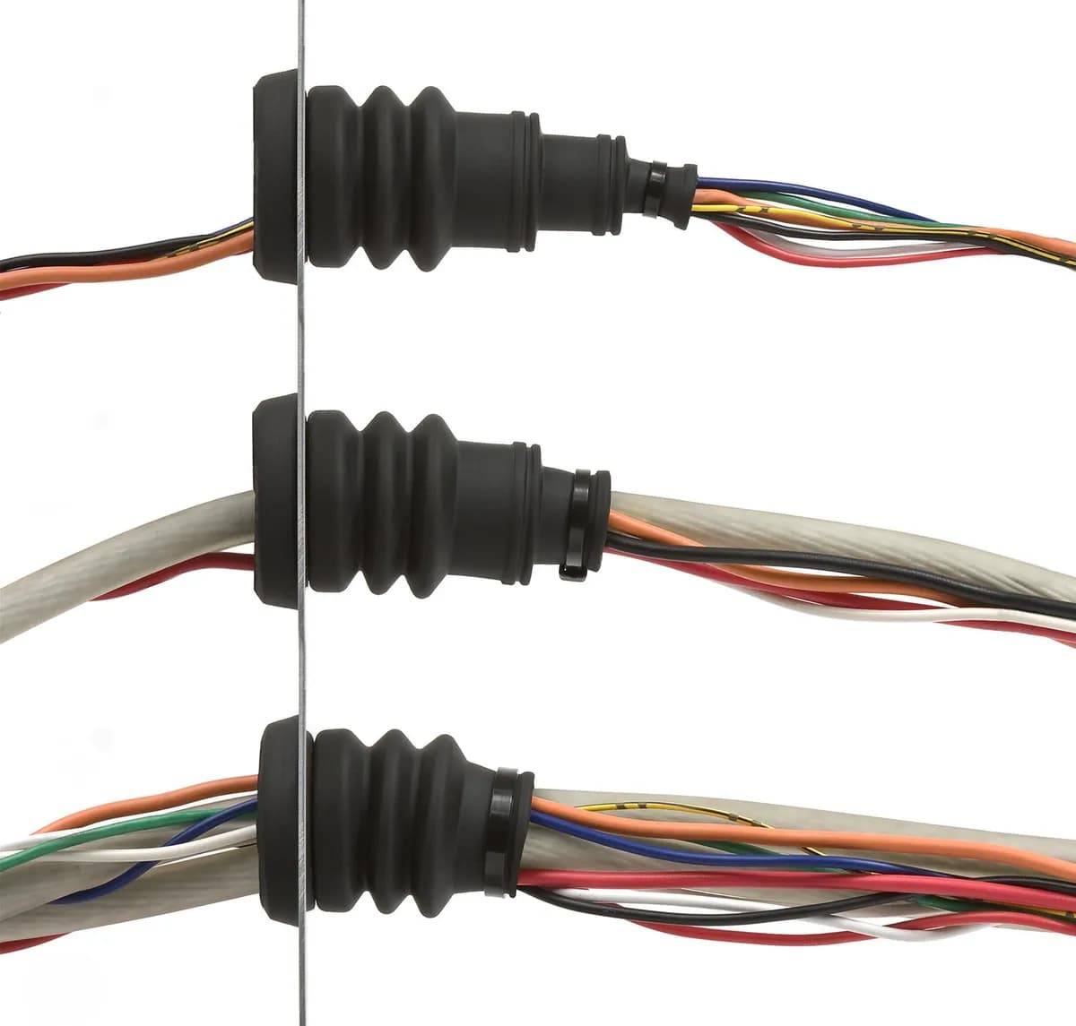 Firewall Boot 5 Pack 3/8 In To 1 In Diameter Wire Bundles