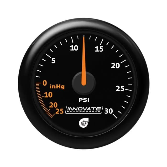 Innovate Motorsports 39080 MTX Analog, 30 PSI Vacuum/Boost, Black Faceplate Gauge Kit