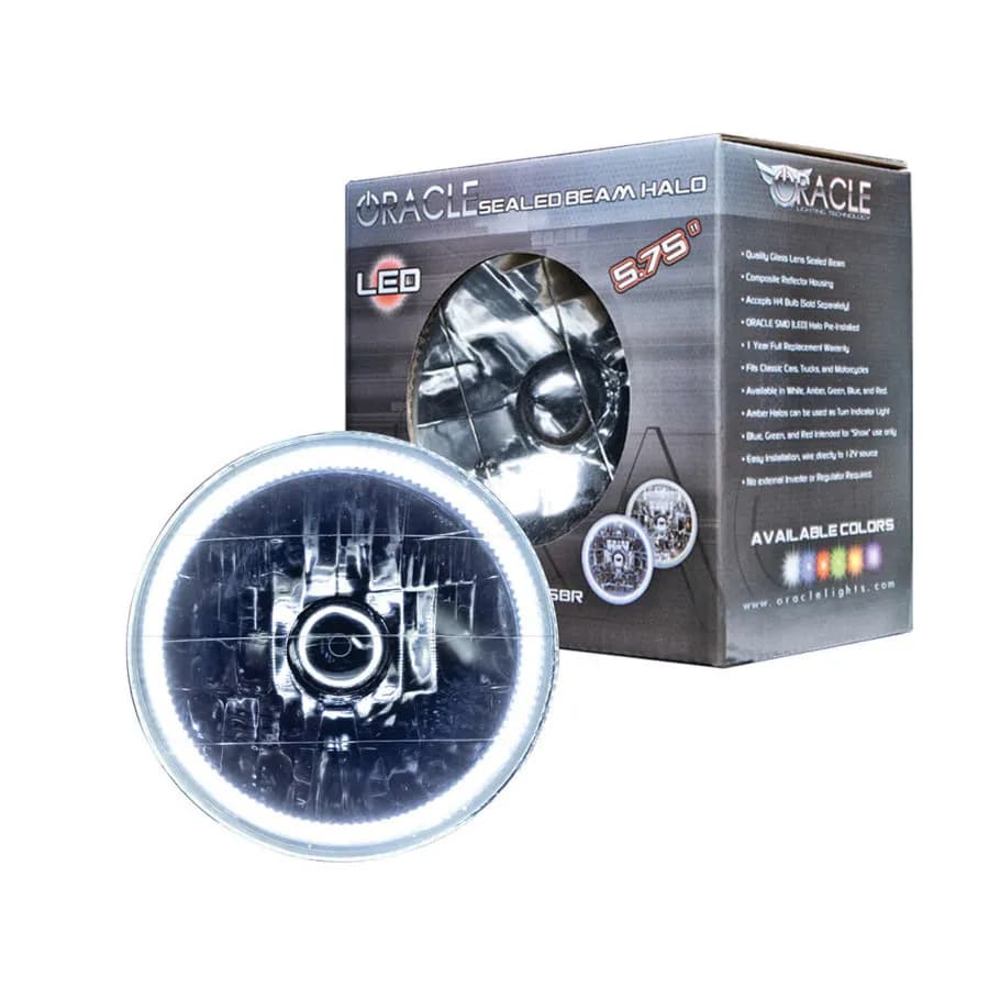 ORACLE 5.75" Sealed Beam - White Sealed Beam - Round White