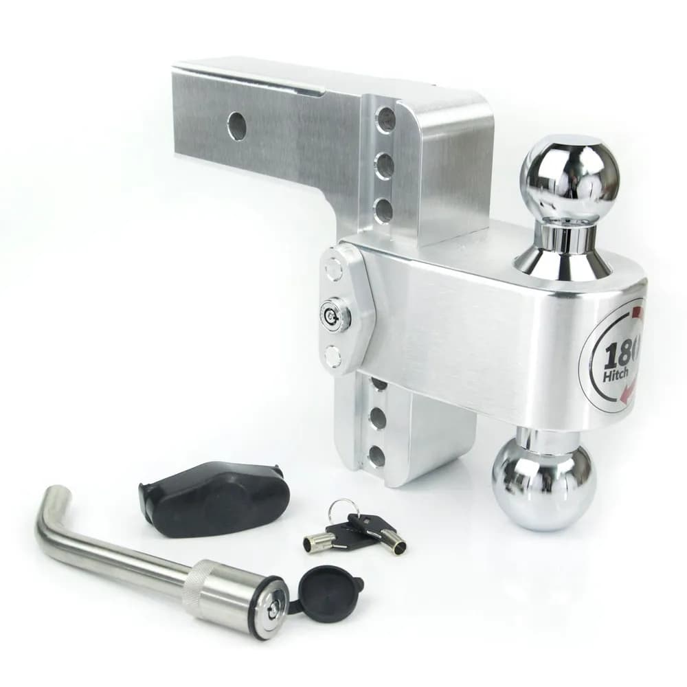 180 Hitch Chrome Plated 6in Drop Hitch With 2in Shank (10k/12.5k Grwr) With Ws05keyed Alike