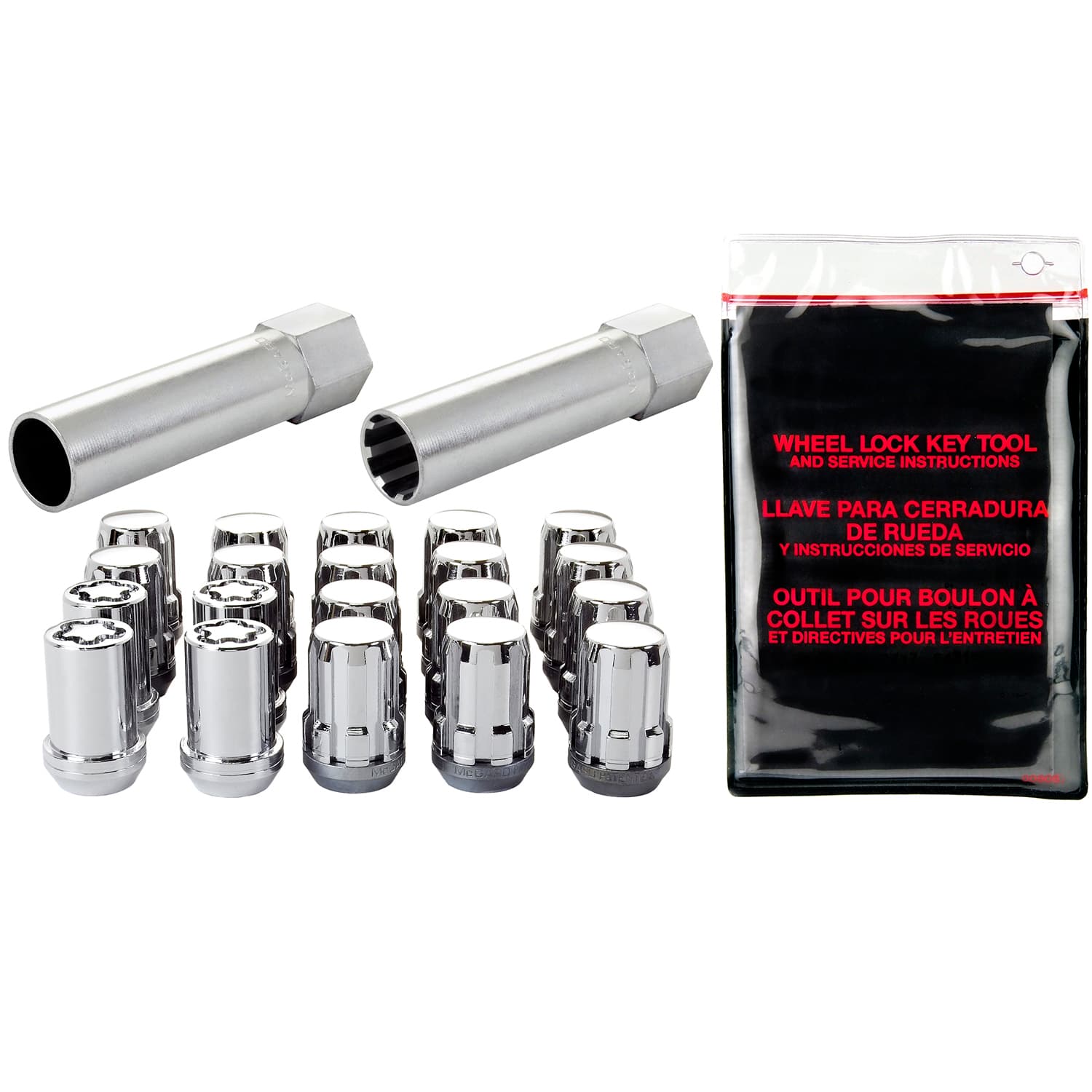 McGard McGard 65554 Tuner Style Cone Seat Wheel Installation Kit-Chrome