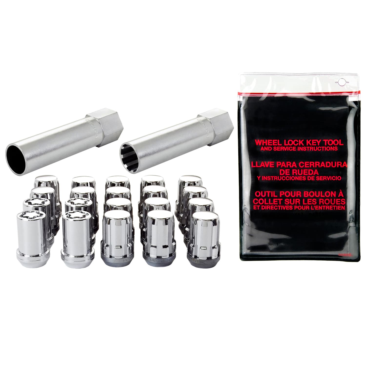 McGard McGard 65557 Tuner Style Cone Seat Wheel Installation Kit-Chrome