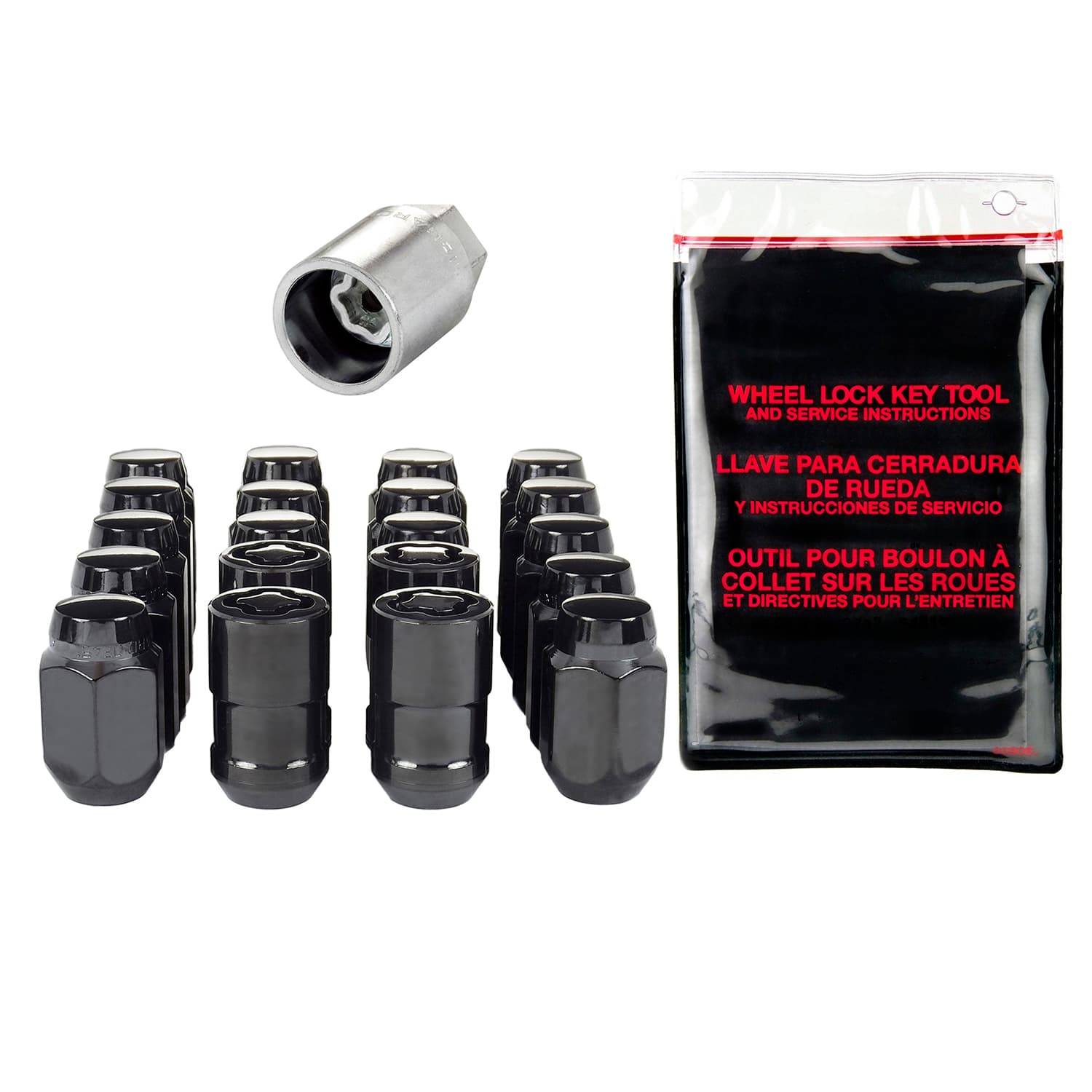 McGard McGard 84558 Cone Seat Exposed Style Wheel Installation Kit-Black