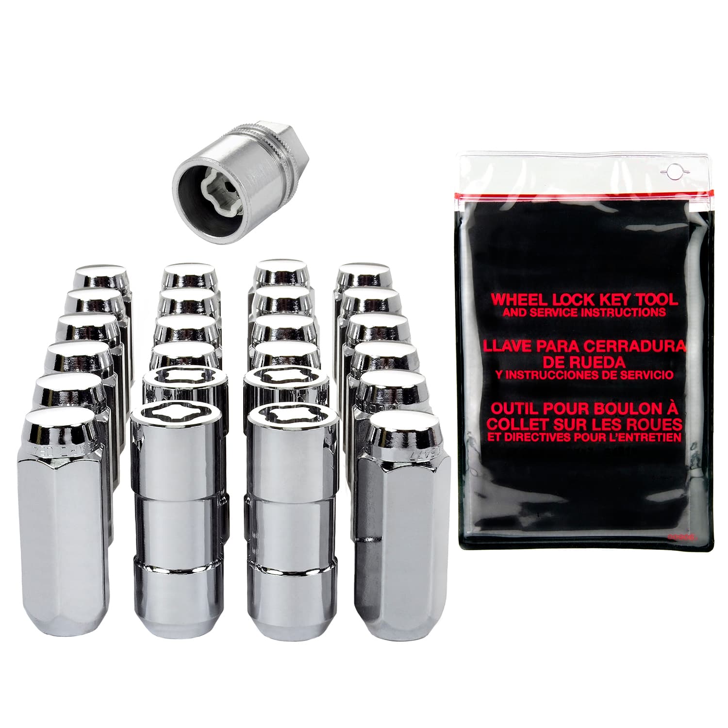 McGard McGard 84605 Cone Seat Exposed Style Wheel Installation Kit-Chrome