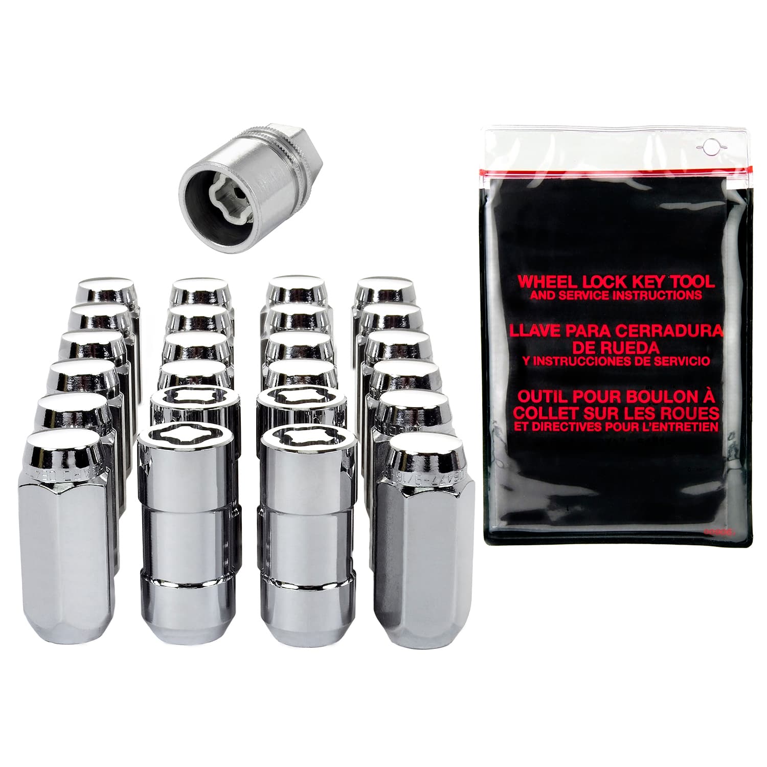 McGard McGard 84638 Cone Seat Exposed Style Wheel Installation Kit-Chrome
