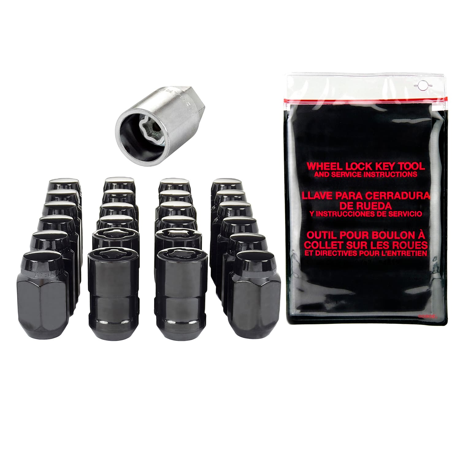 McGard McGard 84658 Cone Seat Exposed Style Wheel Installation Kit-Black