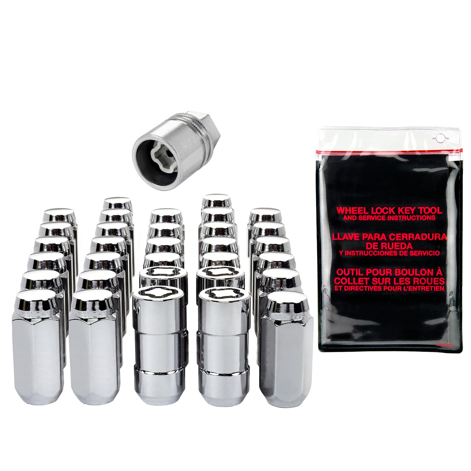 McGard McGard 84838 Cone Seat Exposed Style Wheel Installation Kit-Chrome