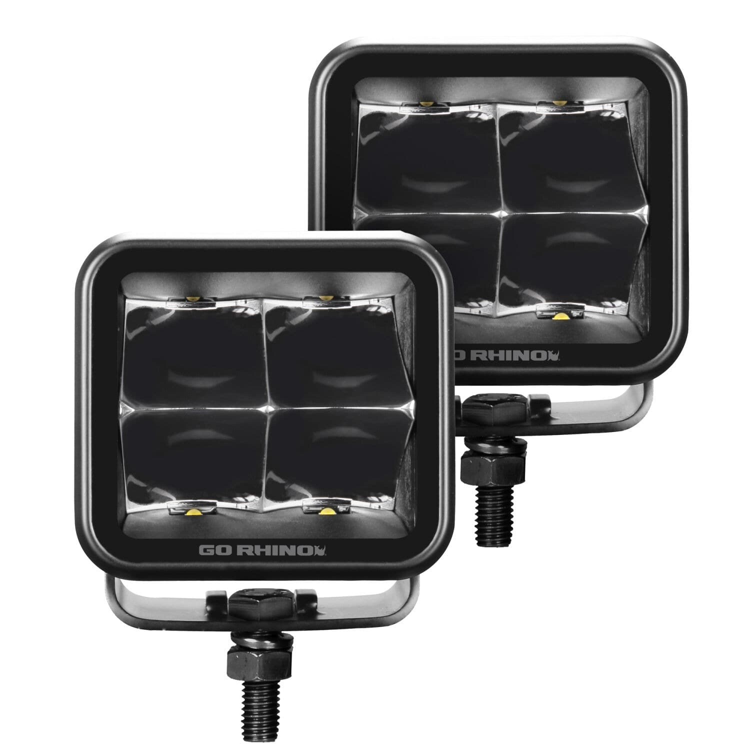 Go Rhino Go Rhino 750400321SCS Blackout Series - CUBEIT 3x3 LED Cube Spot Lights, Pair