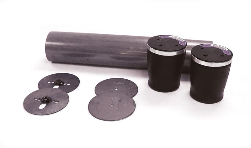 Ridetech Coolride Air Spring And Bracket Kit Universal Fitment 3000 Lb 5 Inch Diameter Tapered Sleeve Air Springs 4.5 Inch Diameter Tubing And Plates Ridetech
