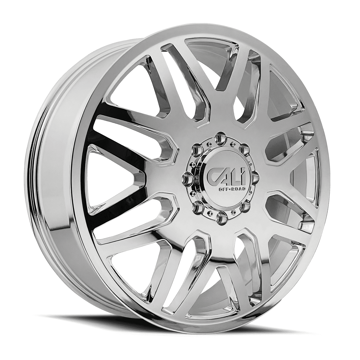 Cali Offroad Dually Wheels Invader Dually 9115D CH 24x8.25 Chrome 8 On 200 Bolt Pattern 115 Offset Cali Offroad Wheels