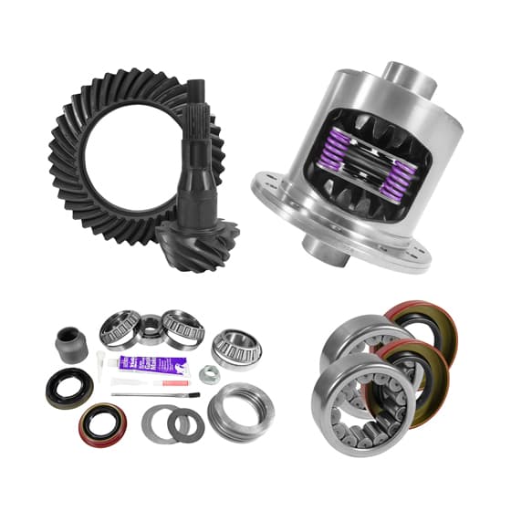 Yukon Gear and Axle 9.75 Inch Ford 3.55 Rear Ring & Pinion, Install Kit, 34Spl Posi, 2.99 Inch Axle Bearing USA Standard