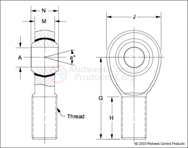 Artec Industries 3/4 in Rod End Kit - Left hand 9/16 in Wide (Reverse) Artec Industries