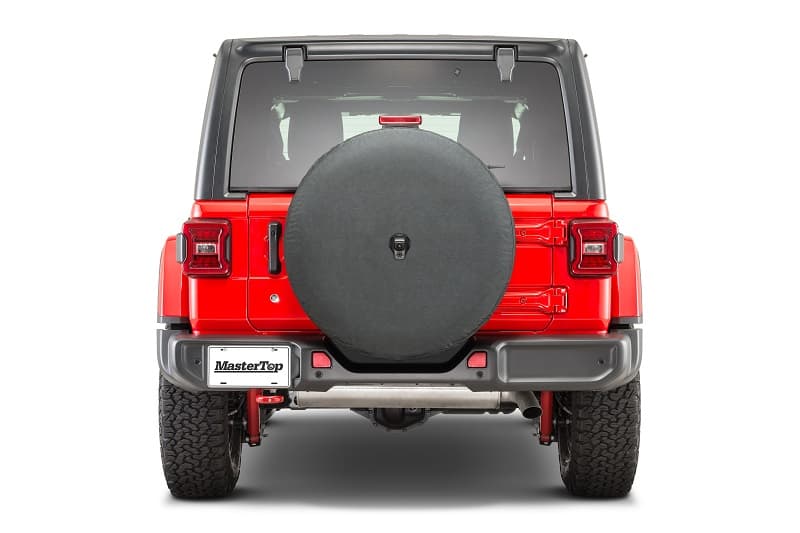 MasterTop Jeep Spare Tire Cover 30 Inch Black Denim MasterTop